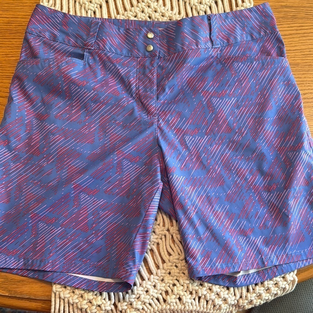 Adidas purple and Pink patterned Bermuda athletic golf Shorts‎ size 6